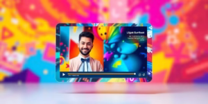 Vibrant video business card with engaging visuals and dynamic design.