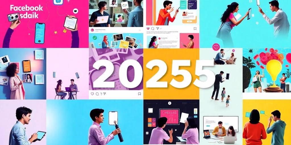 Collage of engaging social media content ideas and visuals.