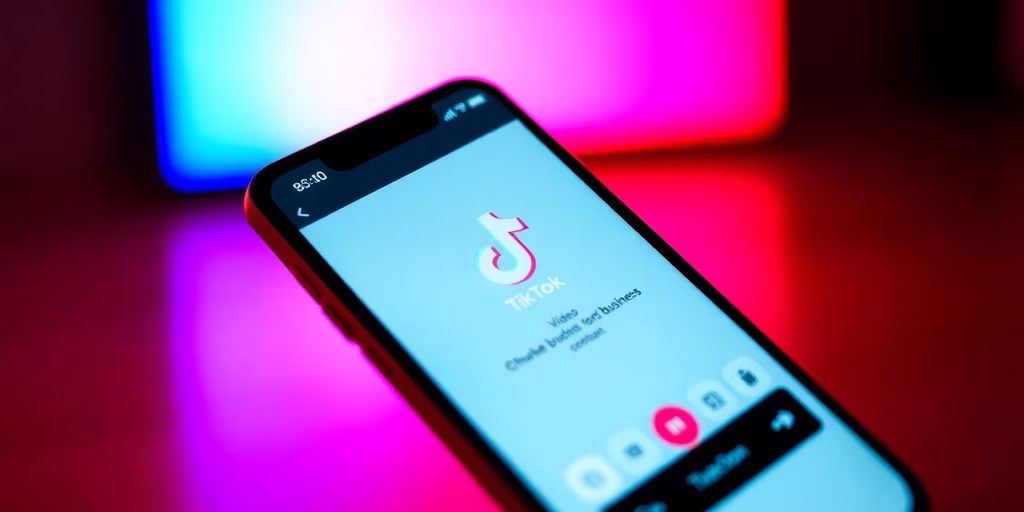 Person filming a TikTok video on a smartphone.