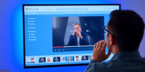 Microsoft Stream interface with video playback.