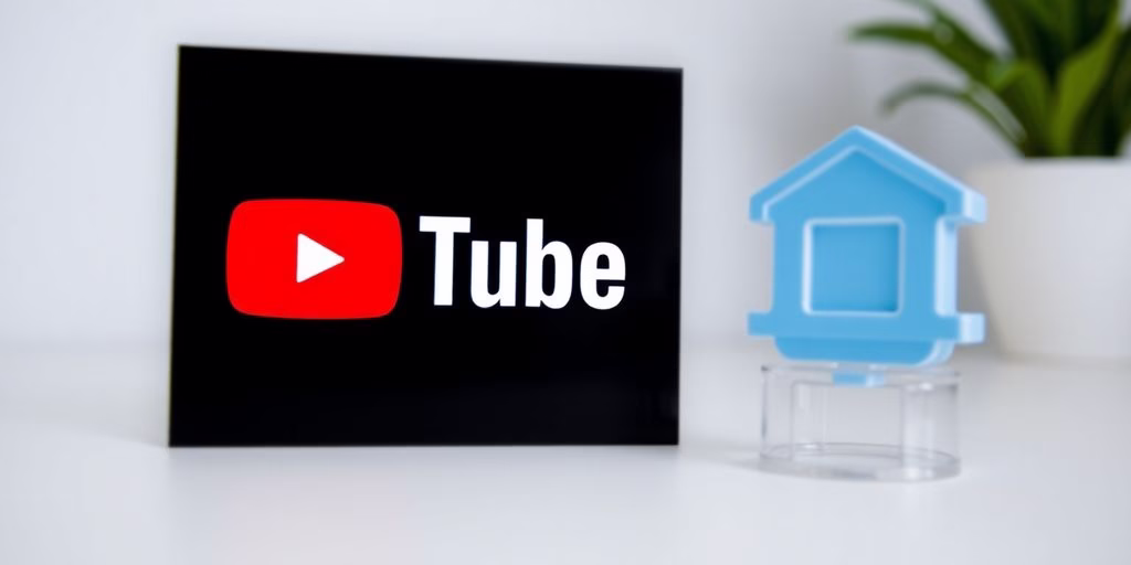 YouTube logo and business icon.