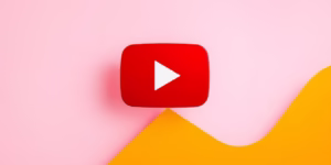 YouTube logo with business growth visuals.
