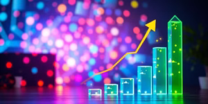 Affiliate marketing success with growth visuals.